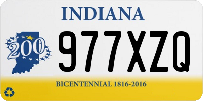 IN license plate 977XZQ