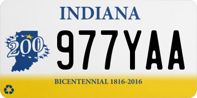 IN license plate 977YAA