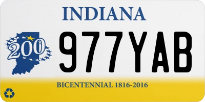 IN license plate 977YAB