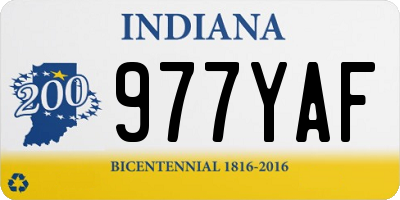 IN license plate 977YAF