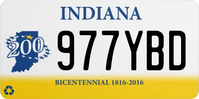 IN license plate 977YBD