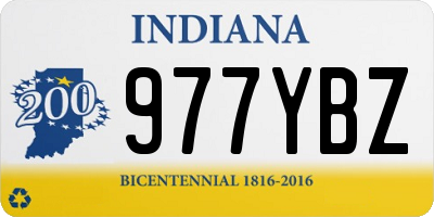 IN license plate 977YBZ
