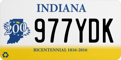 IN license plate 977YDK