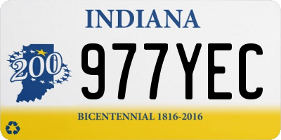 IN license plate 977YEC