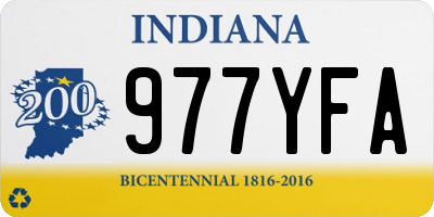 IN license plate 977YFA