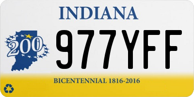 IN license plate 977YFF