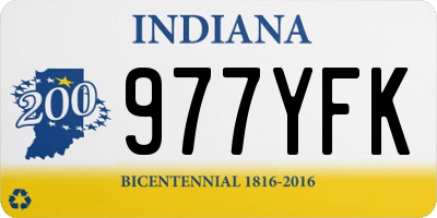 IN license plate 977YFK