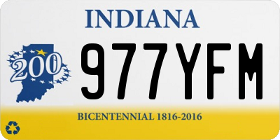 IN license plate 977YFM