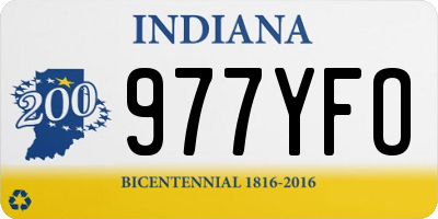 IN license plate 977YFO