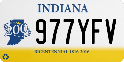 IN license plate 977YFV
