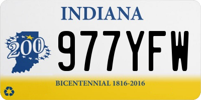 IN license plate 977YFW