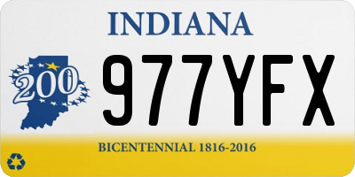 IN license plate 977YFX