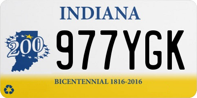IN license plate 977YGK