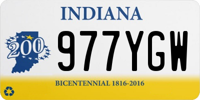 IN license plate 977YGW