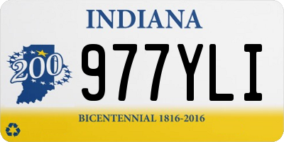 IN license plate 977YLI