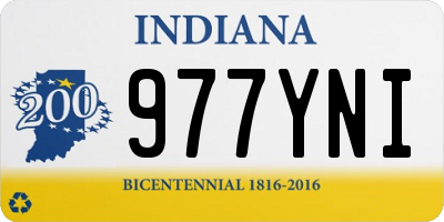 IN license plate 977YNI