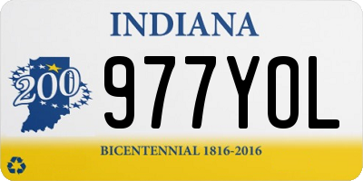 IN license plate 977YOL