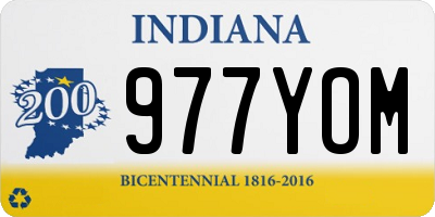 IN license plate 977YOM