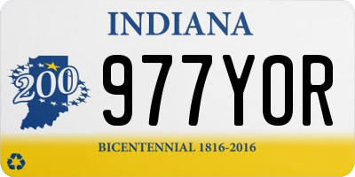 IN license plate 977YOR