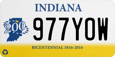 IN license plate 977YOW