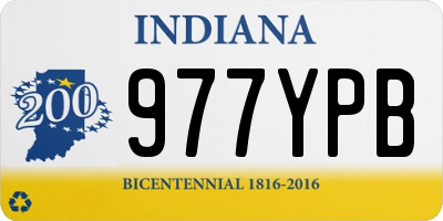 IN license plate 977YPB