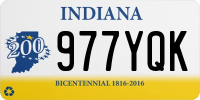 IN license plate 977YQK