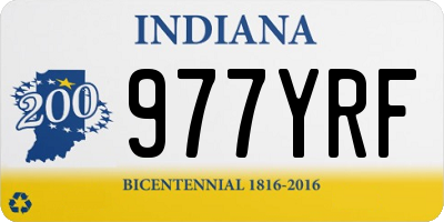 IN license plate 977YRF