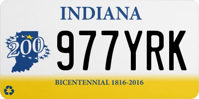 IN license plate 977YRK