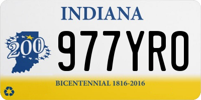 IN license plate 977YRO