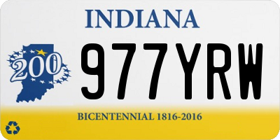 IN license plate 977YRW