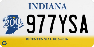 IN license plate 977YSA