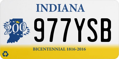 IN license plate 977YSB