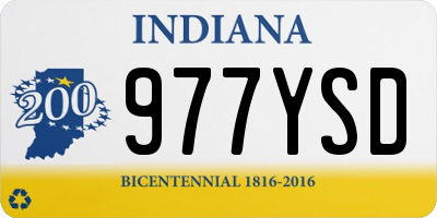IN license plate 977YSD