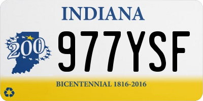 IN license plate 977YSF