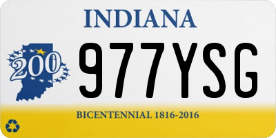 IN license plate 977YSG