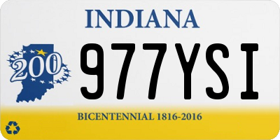 IN license plate 977YSI