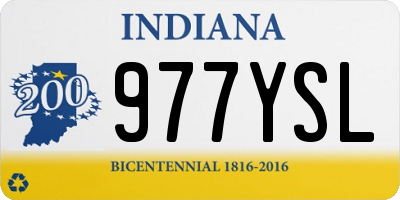 IN license plate 977YSL