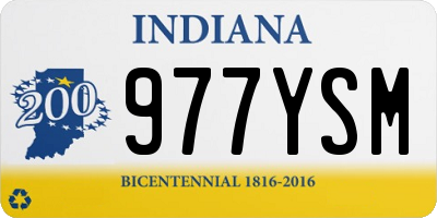 IN license plate 977YSM