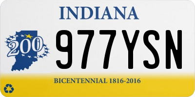 IN license plate 977YSN