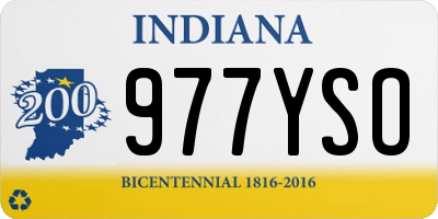 IN license plate 977YSO