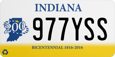 IN license plate 977YSS