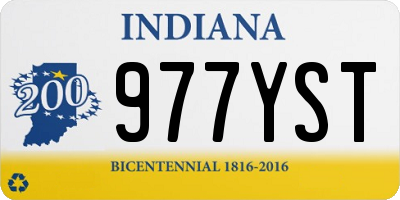 IN license plate 977YST