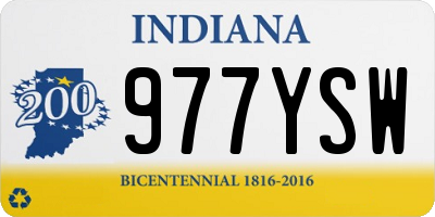 IN license plate 977YSW