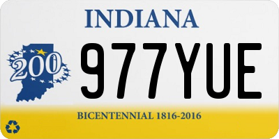IN license plate 977YUE