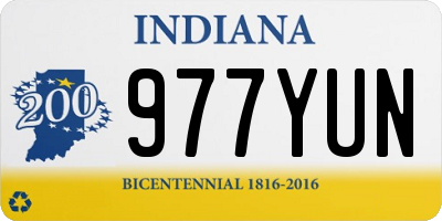 IN license plate 977YUN