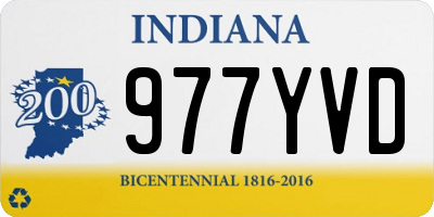 IN license plate 977YVD
