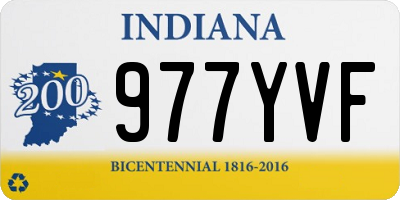 IN license plate 977YVF