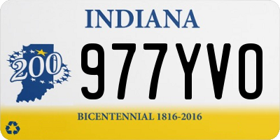 IN license plate 977YVO