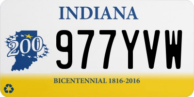 IN license plate 977YVW