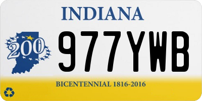 IN license plate 977YWB